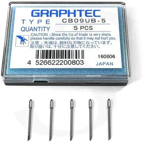 Authentic Graphtec CB09UB .9mm Supersteel 45 Degree Blade - 5 Pack
