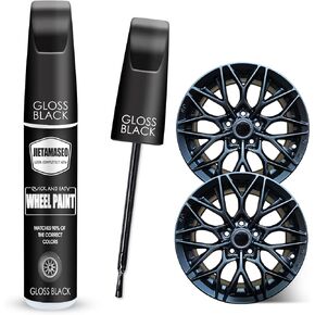Matte Black Rim Touch Up Paint - Wheel Repair Kit Curb Rash, Quick And Easy Wheel Scratch Repair, Rim Paint For Car Wheel Repair