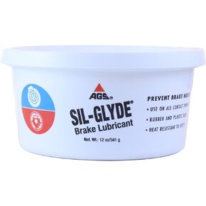 SIL-Glyde 12 oz Tub Silicone Based Brake Assembly Lubricant for Eliminating Disc Brake Squeal - Moisture Proof, Heat Resistant, Rust and Corrosion Protector
