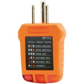 Klein Tools RT110 Outlet Tester, AC Electrical Receptacle Tester for North American Outlets