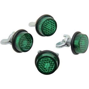 Chris Products CH4A Amber Motorcycle Mini License Plate Reflector, 4 Pack