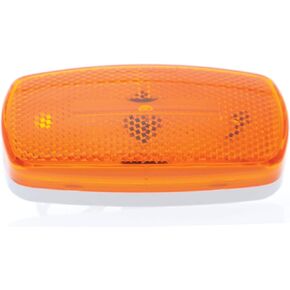 Optronics MC32AS Surface Mount Marker/Clearance Light - 4" x 2" x 1.125", Amber Lens with White Base