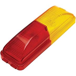 Kaper II Auxiliary Light incandescent, amber / red, 4.08" X 1.08" Rating: Rated: p2 pc 99 mount: fender mount only connection: standard 2-pole plug lens color: red/amber tested voltage: 12.8 Volts Lamp: 2 bulb, #194 lens material: polycarbonate lens housi