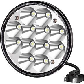 Ourbest H5001 Led Lights Par46 LED Light for Unity Spotlight, 5.75" 5-3/4" Round Led Pods for Truck Offroad Led Work Light Replacement Sealed Beam Projector 36W Chrome(1 Pcs)