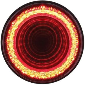 United Pacific 36652B 24 LED 4" Round Mirage Light (Stop, Turn & Tail) - Red LED/Red Lens (Bulk)
