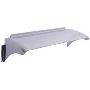 United Pacific 10470 6-inch X 4-inch Stainless Steel Rectangular Headlight Visor, Curved Top Style