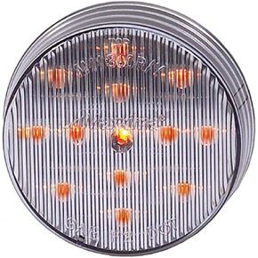 Maxxima M11300YCL Amber 2-1/2" Round LED Clear Lens Clearance Marker Light