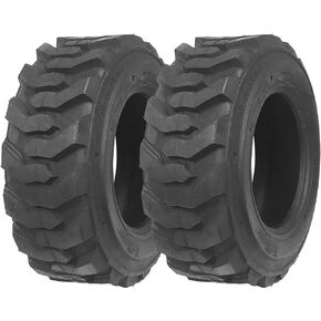 Set 2 ZEEMAX Heavy Duty 12-16.5/14PR G2 Skid Steer Tires for Bobcat w/Rim Guard 12002