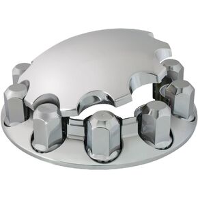 GG Grand General 40183 Chrome ABS Front Axle Cover Cone Hub with Hex Screw 33 mm Lock Cover