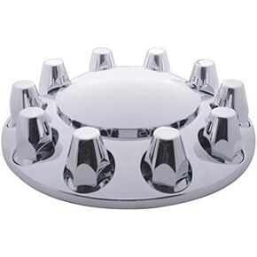United Pacific 10257 - Axle Hub Cover Kit - Chrome International Front Axle Cover Set- 33Mm