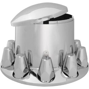 GG Grand General 40144 Chrome ABS Rear Axle Cover with 33mm Screw-In Nut Cover