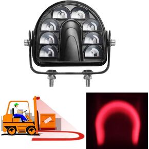 ONERAY Forklift Safety Light Red Arc LED Warning Light Warehouse Pedestrian Warning Arch Zone Spotlight 20W DC10-80V for Truck Security Indicator Spotlight Brightness (New)