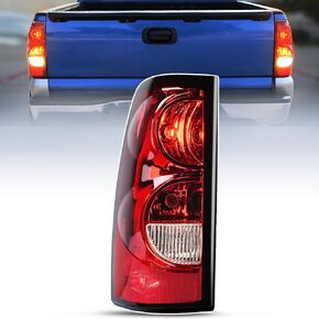 Nilight Taillight Assembly for 2003 2004 2005 2006 Chevy Silverado 1500 1500HD 2500 2500HD 3500 2007 Chevrolet Classic OE Style Driver Side Tail Rear Lamp w/Bulb Harness