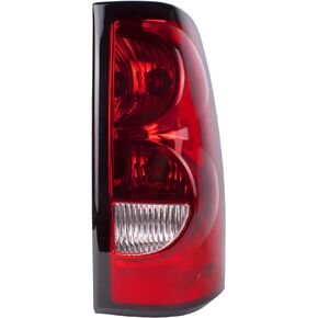 Boine Compatible With 2003 2004 2005 2006 Chevy Silverado 1500 2500 3500 Driver and Passenger Side Tail Light - Bulb and Harness Included