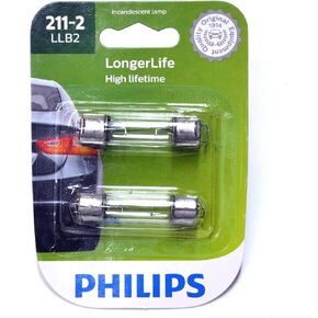 Philips 211-2 LongerLife Miniature Bulb, 2 Pack