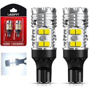 LASFIT 921 912 LED Bulb Canbus Ready T15 Error Free LED Backup Reverse Light Easy Installed 904 916 917 920 906 W16W 2835 Exterior Replacement Upgraded Version 6000k White (2pcs)