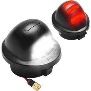 LESAUCE LED Full License Plate Light Red OLED Neon Pure White LED Tag Lights Lamps Replacement for Ford F150 F250 F350 Super Duty Ranger Pickup Explorer Bronco Excursion Expedition, 2PCS