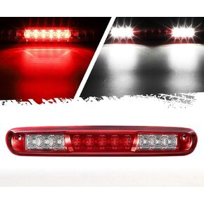 Partsam High Mount Stop Light Led Third 3rd Brake Light Replacement for Silverado and Sierra 1500 2500 HD 3500 HD 2007 to 2013 Rear Cab Roof Center Mount Stop Brake Tail Light Cargo Lamp (Red Lens)