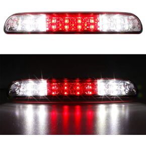 LED 3rd Brake Light For 99-16 Ford F250 F350 F-450 F-550 Super Duty 93-11 Ford Ranger, 01-05 Ford Explorer Sport Trac High Mount Stop Light Cargo Lamp (Chrome Housing Red Lens)