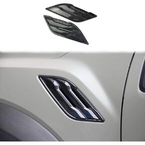 Front Side Fender Vent Chrome Cover Trims for 2017 2018 2019 2020 Ford F150 Raptor Accessories (Carbon Fiber)