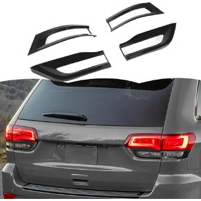 RT-TCZ Tail Light Lamp Cover Guard Trim Frame Bezels Decoration Exterior Accessories Compatible with Jeep Grand Cherokee 2014-2020,Black in Kuwait