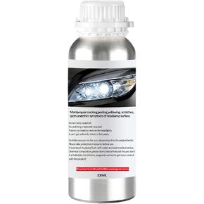 Headlight Restoration Kit, Car Headlight Polish Repair Renovation Kit with 200ML Repair Liquid for Repair Headlight Yellowing, Haze, Oxidation, Scrashes