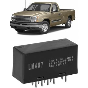 Car Hazard Warning LED Flasher Relay Module, 10Pin Hazard Warning Turn Signal Flasher, 10383321 Replacement Warning and Turn Signal Flasher for, Solid ABS Copper Relay