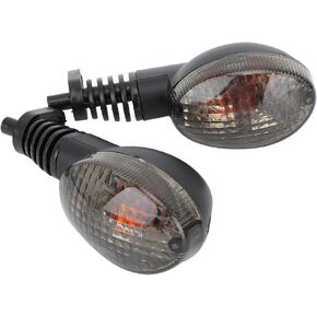Estink Turn Light, Pack of 2 Turn Light Lamp Motorcycle Modification DIY Part Turn Indicator Light Replacement Fit For Kawasaki Para Ninja 250 EX250 2008-2012 (Black White)