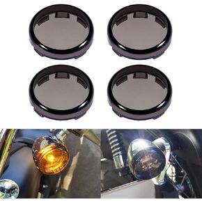 Benlari Smoke 2" Turn Signal Lens Bullet Turn Signal Light Lenses Covers Compatible for Harley Touring Softail Dyna Sportster Street Glide Road King 1997-2024