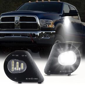 Gempro LED Side Mirror Turn Signals Puddle Lights Kits Assembly for 2010-2018 Dodge Ram 1500 2500 3500 4500 5500 Towing Mirror Lamps 4PCS