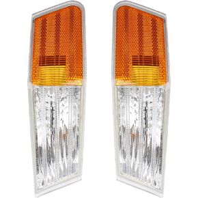 AUTOKAY Parking Light Turn Signal Directional Lamp Front Pair Set for Jeep Patriot 2007-2017 Driver and Passenger Side Turn Signal Light Lens and Housing 68004180AC 68004181AC