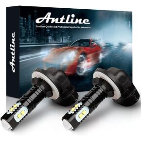 Antline Extremely Bright 50W High Power 881 889 886 894 896 LED Fog Light Bulbs Xenon White for DRL or Fog Lights (Packs of 2)