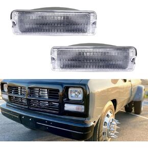 Tonsya لـ 1991 1992 1993 دودج D150، D250، D350، W150، W250e، W350 Ramcharger، 1991 دودج D150S، W150S، مصابيح إشارة الانعطاف الأمامية، عدسات شفافة #55026085، 55026084 in Kuwait