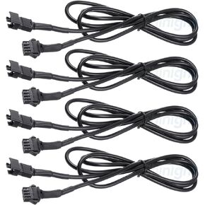 SHINIGHT 4 PCS 47 inch Extension Cords for Use with 5050 LED SMD RGB NEON Accent Kits for LED Motorcycle ATV Car Light Multi-Color Neon Strip