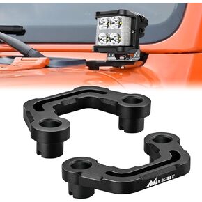 Nilight Light Mounting Bracket Hood Cowl Mount Brackets for Front A-Pillar Auxiliary Offroad LED Pod Light Work Lights on 2018-2023 Jeep Wrangler JL/JLU 2020-2023 Gladiator JT, 2 Years Warranty