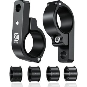 2 PCS Light Bar Mounts, Aluminium Alloy Roll Bar Tube Clamp Mounting Bracket, Sturdy LED Light Mount Fit on 0.875"/1"/1.125"/1.26"/1.375" Motorcycle ATV UTV Truck Handlebar Roll Cage Roof Rack