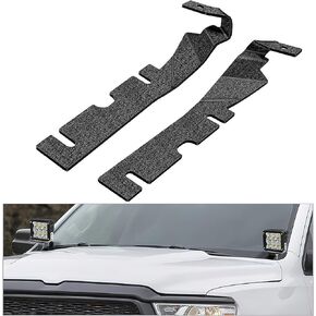 Nilight Ditch Light Brackets غطاء محرك السيارة مفصلات جبل بين قوسين للطرق الوعرة المساعدة LED Pod Light Work Light on 2009-2018 Dodge RAM 1500 2500 3500، ضمان لمدة عامين، أسود