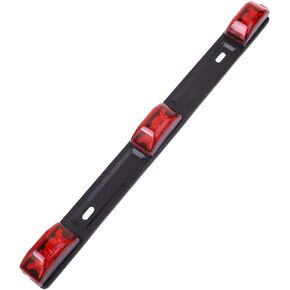 NPAUTO Red Trailer Light Bar 3 Light 9 LED Clearance ID Bar Marker Tail Light for Trailer Truck Boat [DOT Certified, IP67]