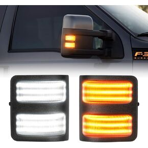 SUPAREE LED Sequential Switchback Side Mirror Marker Running & Turn Signal Light For 2008-2016 F250 F350 F450 F550 Super Duty Running light and Turn signal Aftermarket Replacement