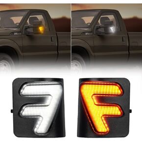SUPAREE LED Sequential Switchback Side Mirror Marker Running & Turn Signal Light For 2008-2016 F250 F350 F450 F550 Super Duty Running light and Turn signal Aftermarket Replacement