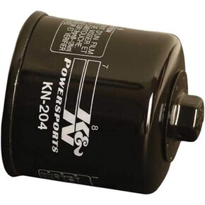 K&N Motorcycle Oil Filter: High Performance Black Oil Filter with 17mm nut designed to be used with synthetic or conventional oils fits Honda, Kawasaki, Triumph, Yamaha Motorcycles KN-204