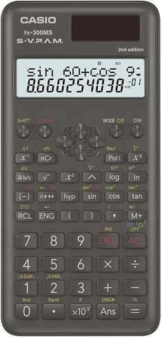 الة حاسبة علمية من كاسيو FX300MSPLUS2، الإصدار الثاني، بتصميم أنيق جديد، أسود، 0.4 بوصة × 3 بوصة × 6.4 بوصة in Kuwait