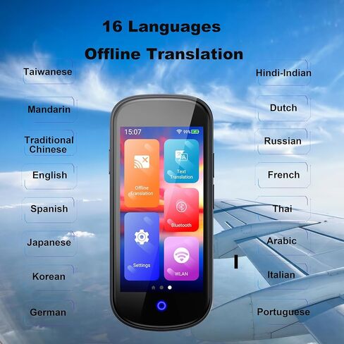 Language Translator Device No WiFi Needed, 2024 Two-Way AI Voice Translator for All Languages and Accents, 139+ Language Online Translation, 4" HD Offline/Photo Translation for Travel in Kuwait