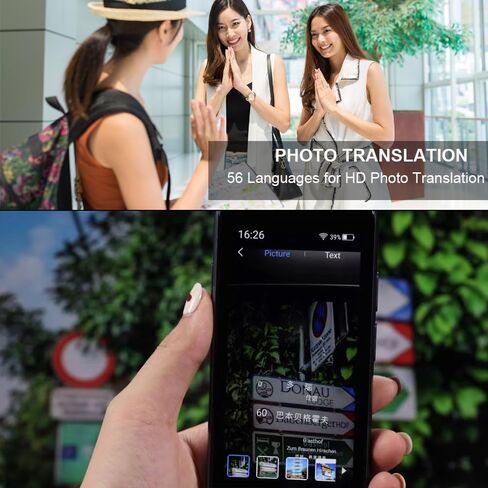 Language Translator Device No WiFi Needed, 2024 Two-Way AI Voice Translator for All Languages and Accents, 139+ Language Online Translation, 4" HD Offline/Photo Translation for Travel in Kuwait