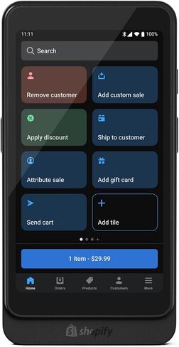 Shopify POS Go - جهاز ونظام نقاط بيع متنقلة للبيع بالتجزئة والشركات الصغيرة - قارئ بطاقات ائتمان الكل في واحد، جهاز طرفي، ماسح ضوئي للرموز الشريطية، جهاز برمجي لنقاط البيع in Kuwait