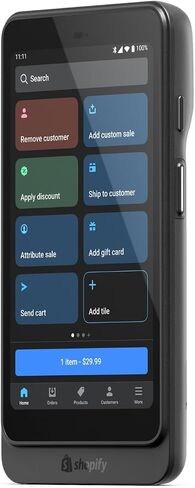 Shopify POS Go - جهاز ونظام نقاط بيع متنقلة للبيع بالتجزئة والشركات الصغيرة - قارئ بطاقات ائتمان الكل في واحد، جهاز طرفي، ماسح ضوئي للرموز الشريطية، جهاز برمجي لنقاط البيع in Kuwait