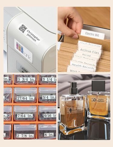 صانع الملصقات Makeid E1 - آلة صنع الملصقات القابلة لإعادة الشحن بتقنية البلوتوث - ملصق لوحة مفاتيح QWERTY، شاشة LCD بإضاءة خلفية مقاس 3.4 بوصة - مطبوعات 9 ~ 16 مم وهامش الملصق <= 1 مم in Kuwait