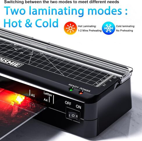 Laminator Machine, 4 in 1 Thermal & Cold Laminator with Laminating Sheets,Poartable Office Presentation Laminators for Business or Personal Use, Quick Warm-Up and Jam-Free (A3-Black) in Saudi Arabia