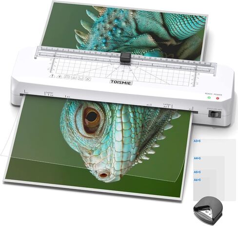 Laminator Machine, 4 in 1 Thermal & Cold Laminator with Laminating Sheets,Poartable Office Presentation Laminators for Business or Personal Use, Quick Warm-Up and Jam-Free (A3-Black) in Saudi Arabia