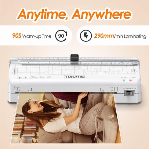 Laminator Machine, 4 in 1 Thermal & Cold Laminator with Laminating Sheets,Poartable Office Presentation Laminators for Business or Personal Use, Quick Warm-Up and Jam-Free (A3-Black) in Saudi Arabia